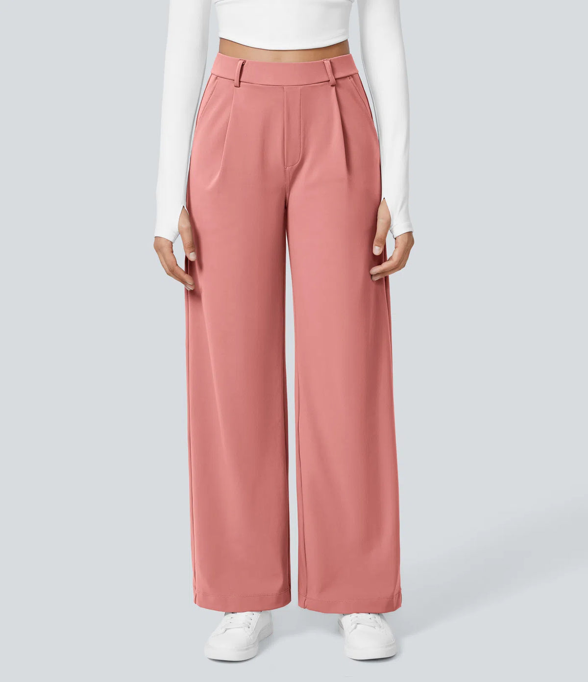 Le Pantalon Fluide Plisane – Rose