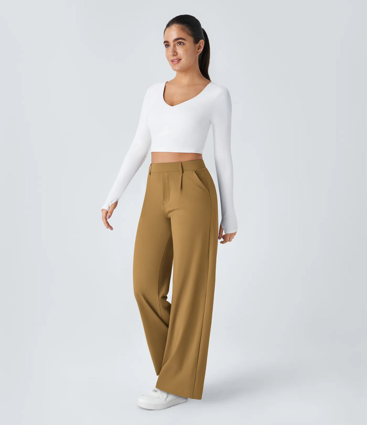 Le Pantalon Fluide Plisane – Camel