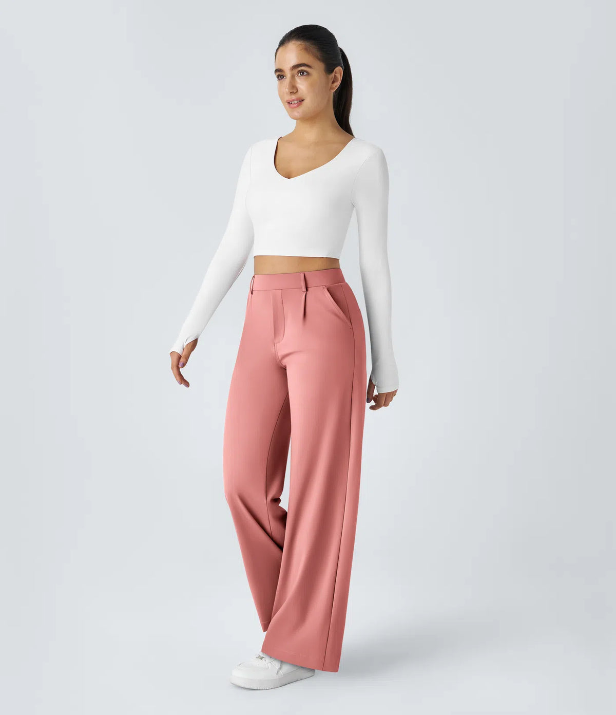 Le Pantalon Fluide Plisane – Rose