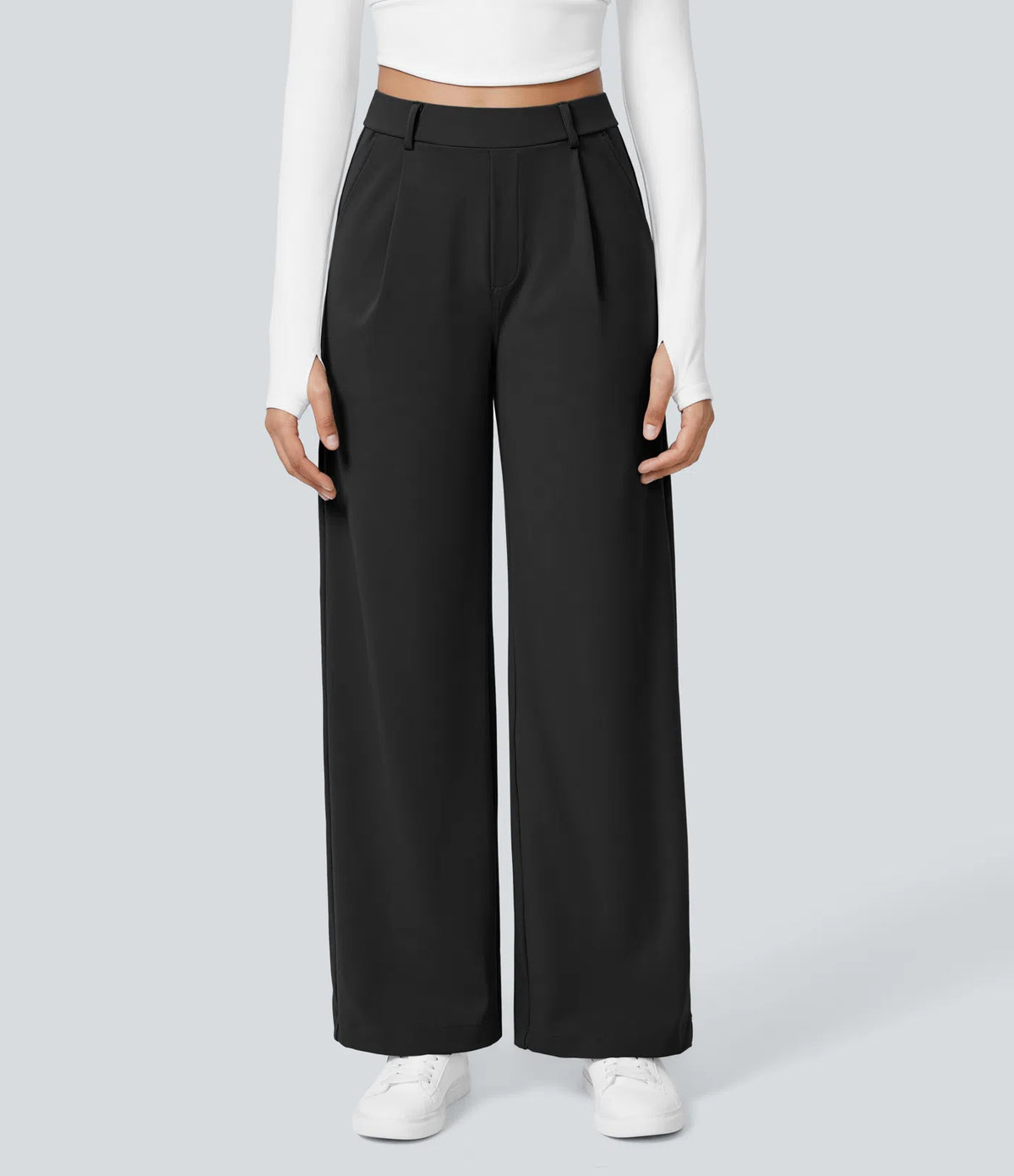 Le Pantalon Fluide Plisane – Noir