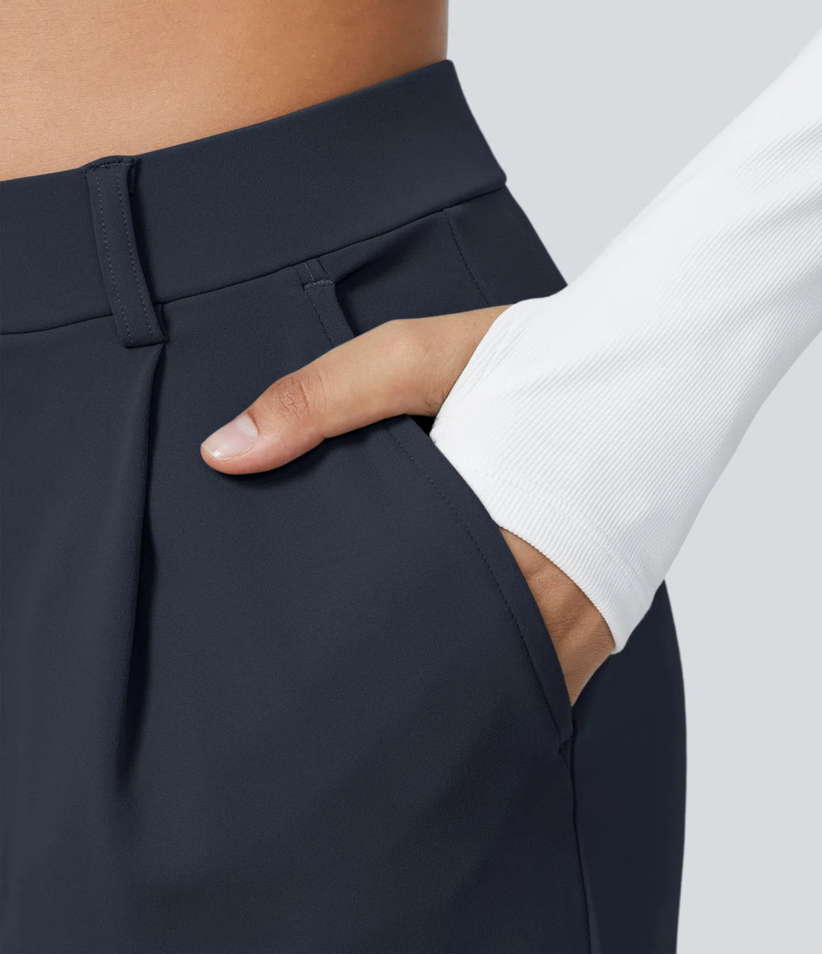 Le Pantalon Fluide Plisane – Bleu marine