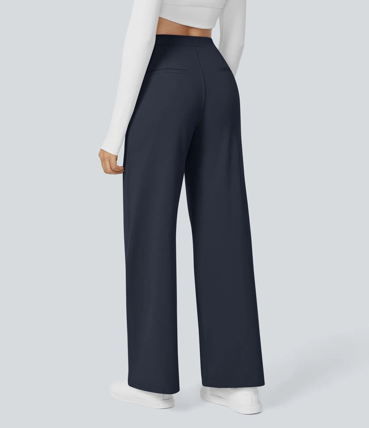 Le Pantalon Fluide Plisane – Bleu marine