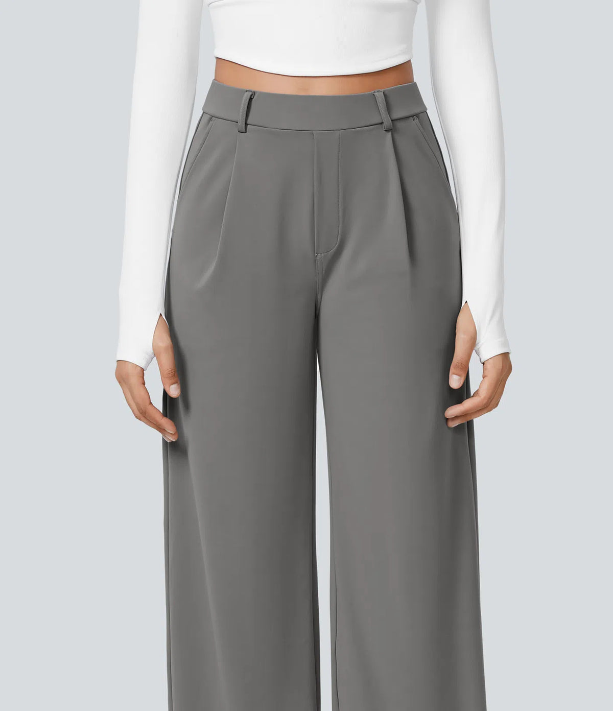 Le Pantalon Fluide Plisane – Gris