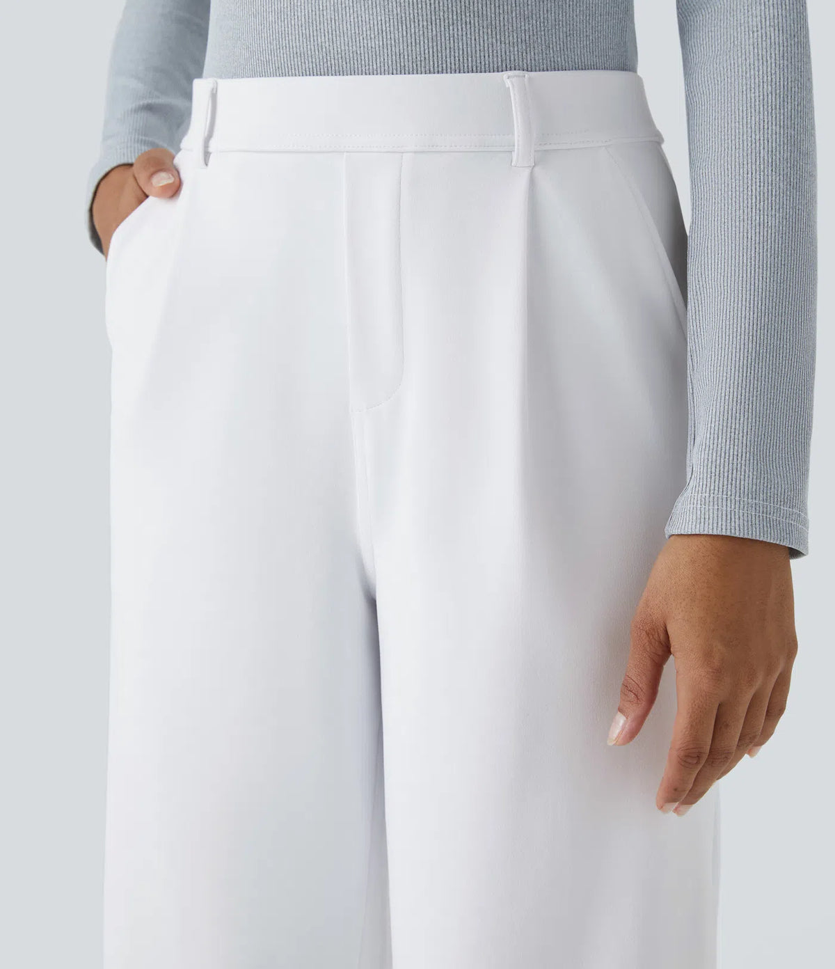 Le Pantalon Fluide Plisane – Blanc