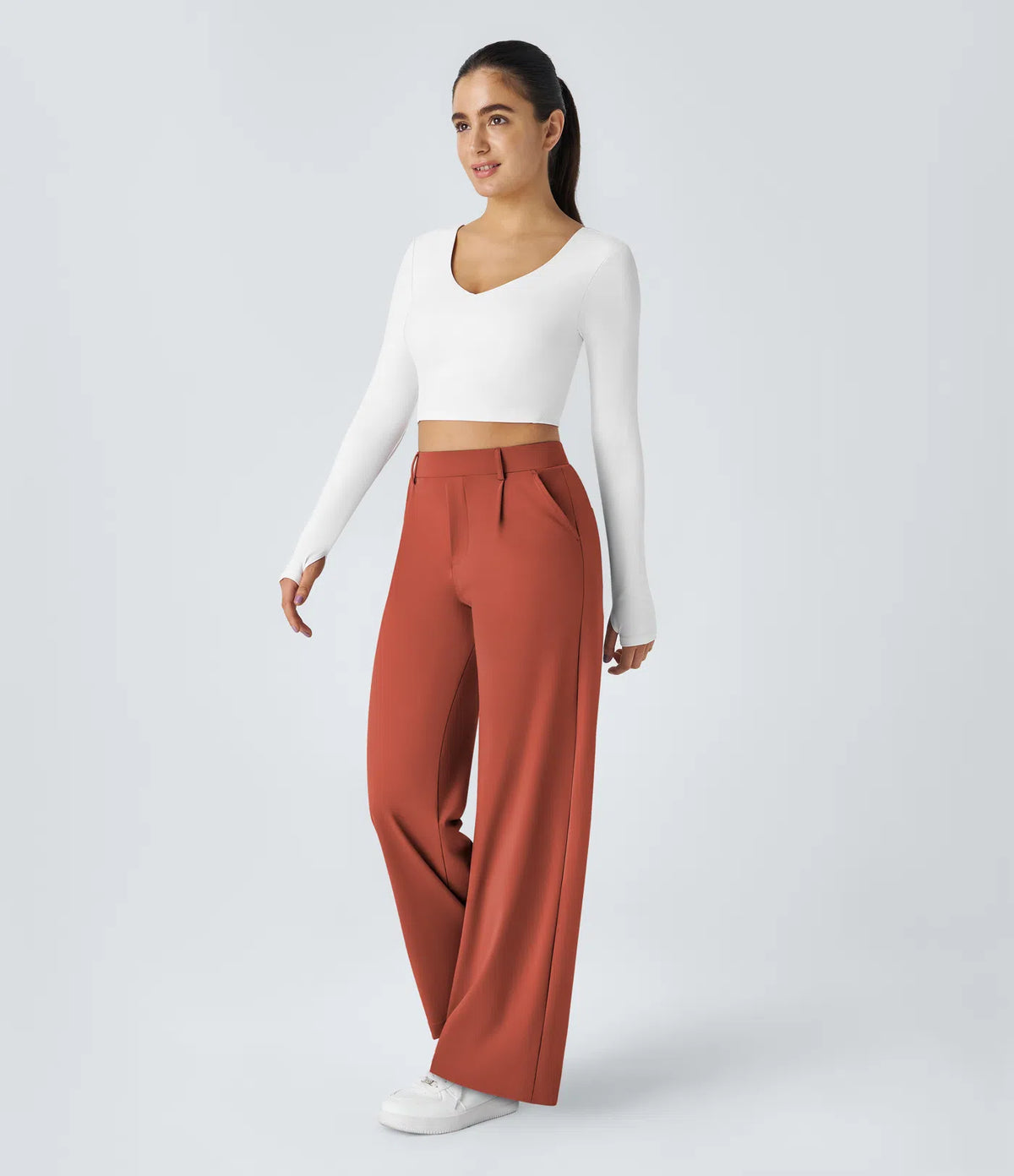 Le Pantalon Fluide Plisane – Ambre