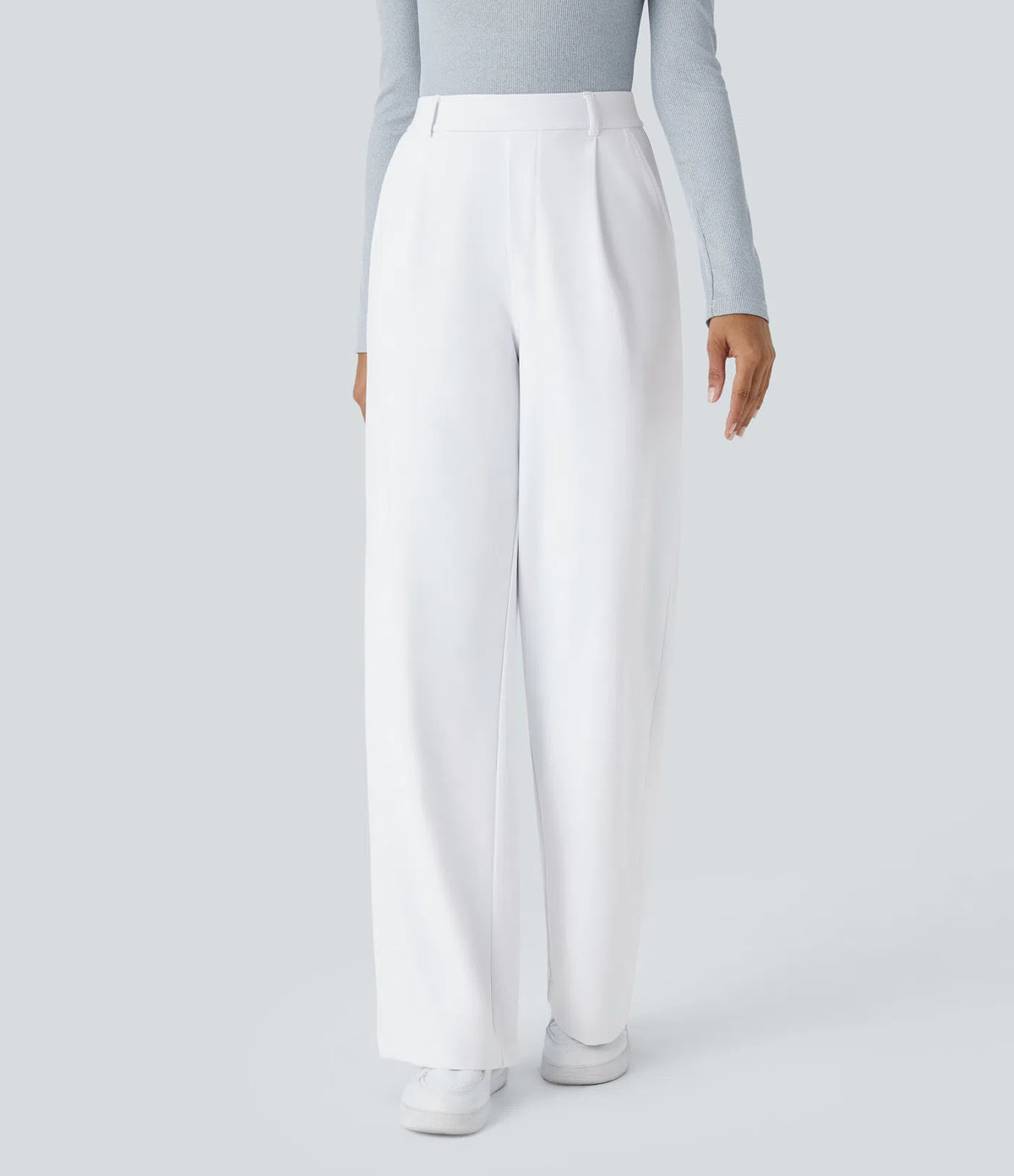 Le Pantalon Fluide Plisane – Blanc