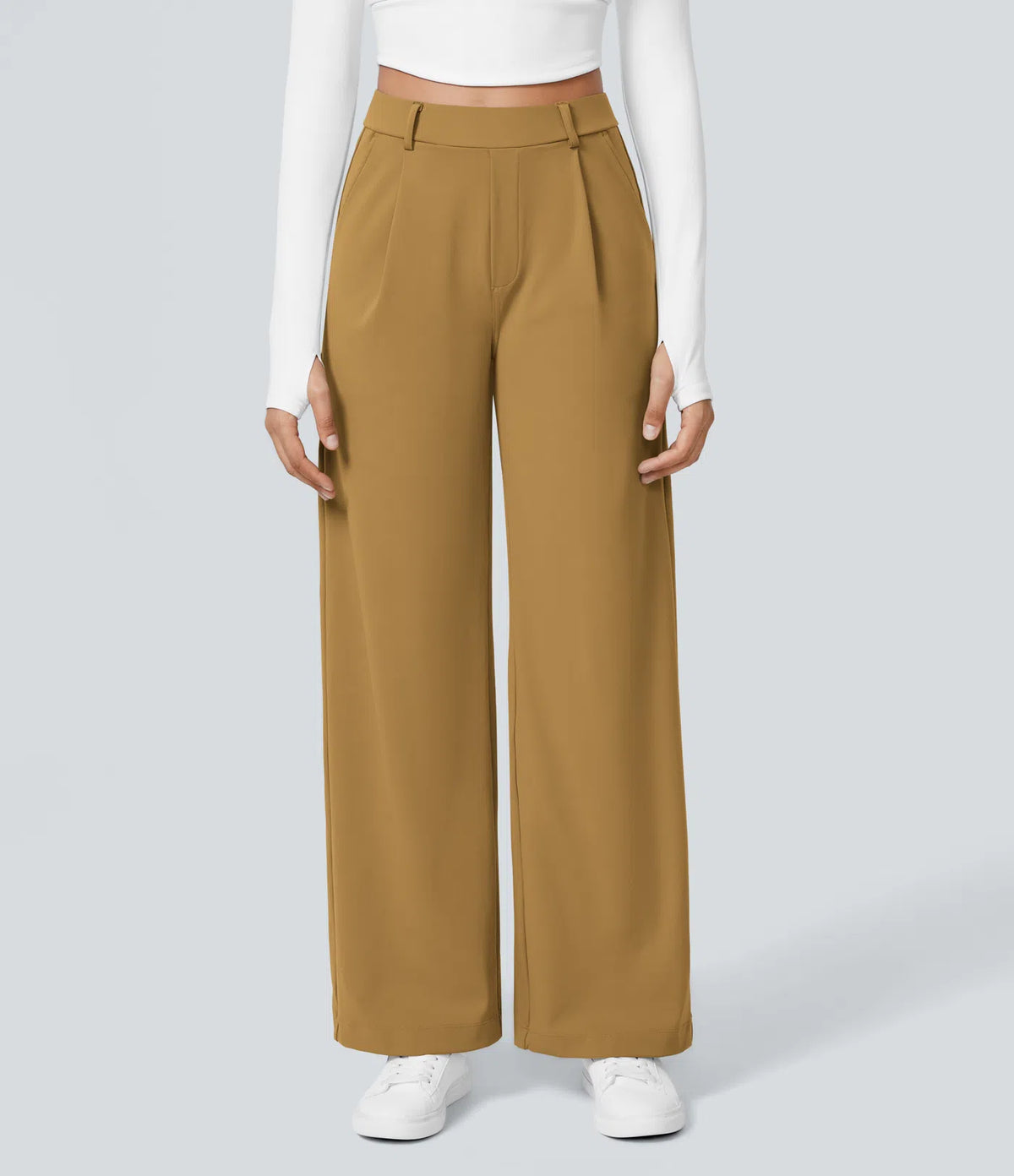 Le Pantalon Fluide Plisane – Camel