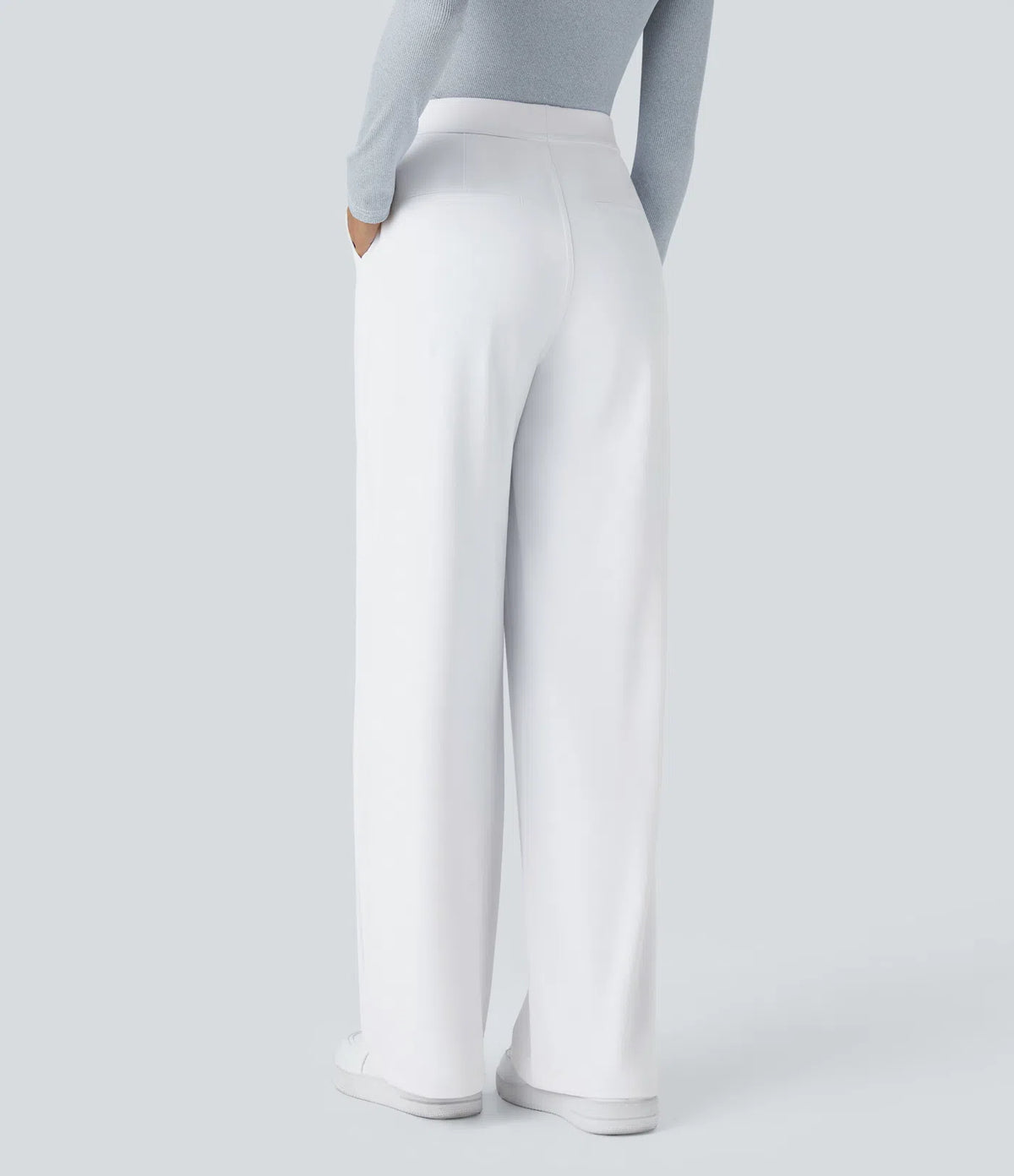Le Pantalon Fluide Plisane – Blanc