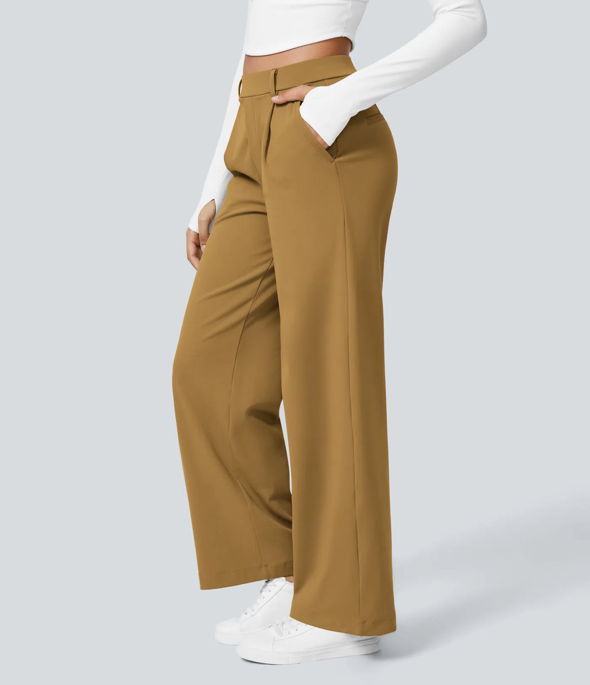 Le Pantalon Fluide Plisane – Camel