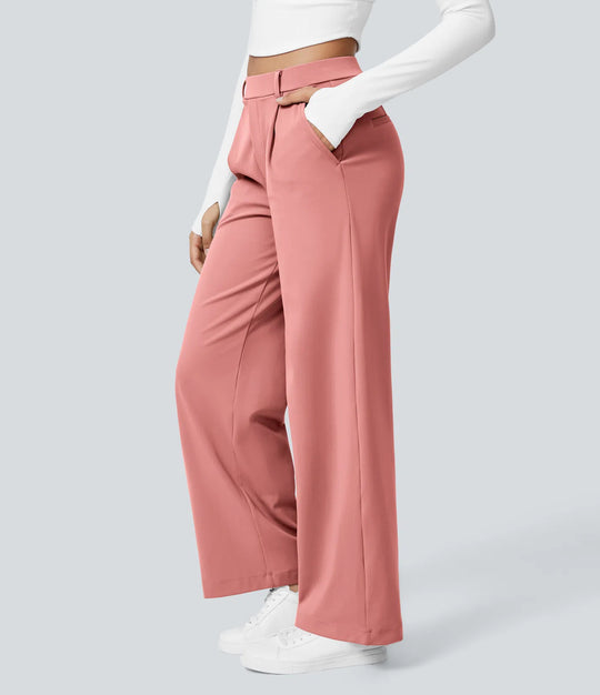 Le Pantalon Fluide Plisane – Rose