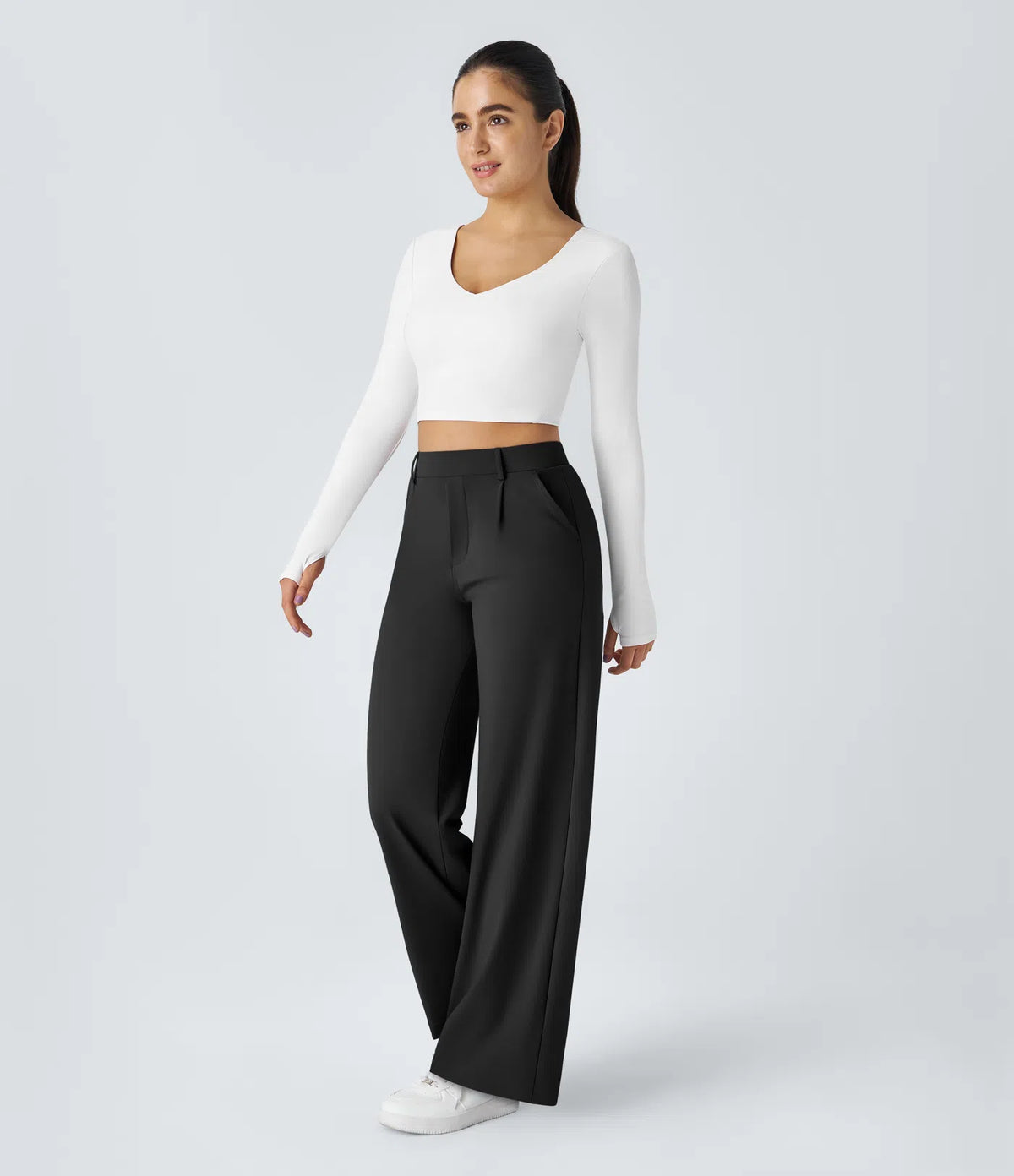 Le Pantalon Fluide Plisane – Noir